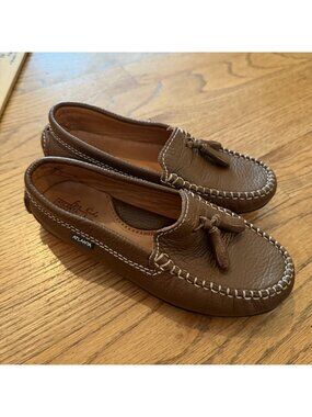 Atlanta Mocassin Boys Leather Loafers Size 33 US 2 Brown
